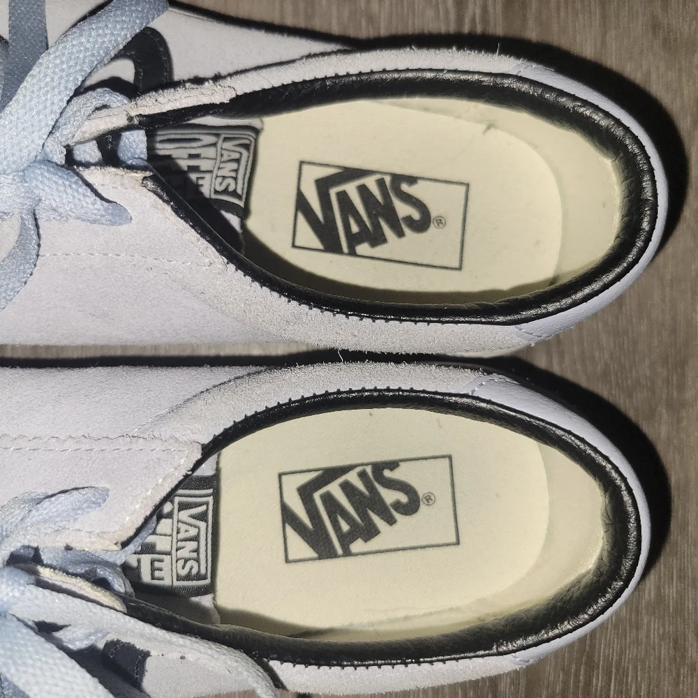 Vans Off the Wall tennis skateboard shoes Womens 8/mens 6.5 Grey‎ Suede-b…